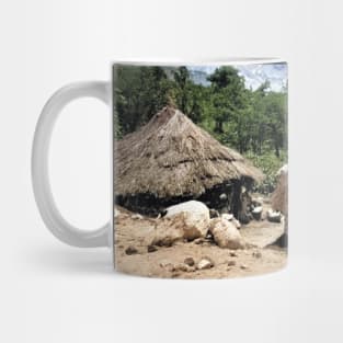 Colorized Vintage Photo of Andes Mountains Dwellings Mug